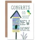 image 1 of Moving Bird House Congrats Bright New Home Card