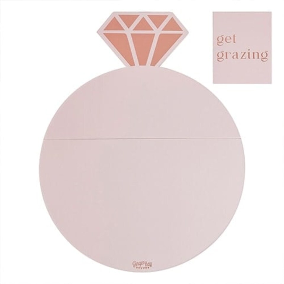 Rose Gold Ring Hen Party Grazing Board 50cm