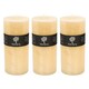 image 1 of Nicola Spring Round Vanilla Pillar Candles - 140 Hours - Cream - Pack of 3 | Cream | Beige