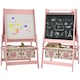 image 1 of AIYAPLAY Kids Easel with Paper Roll, 3 in 1 Art Easel Blackboard, Whiteboard 