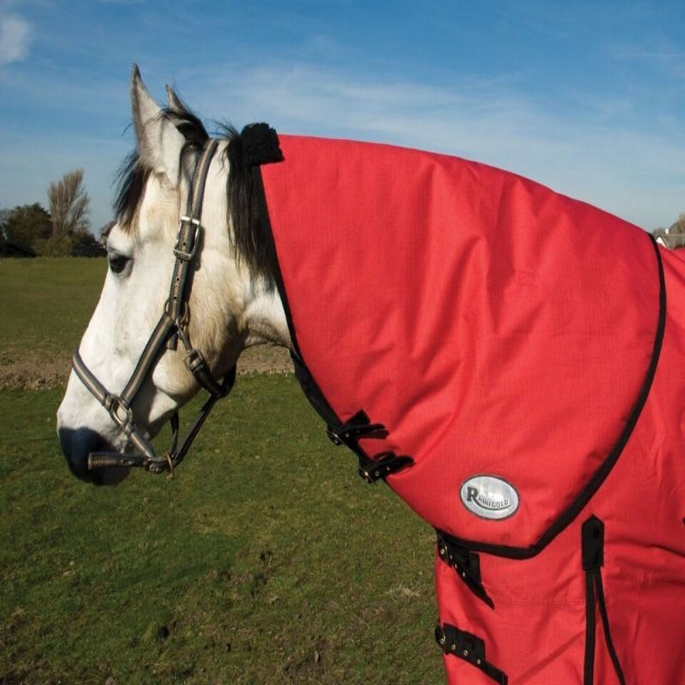 image 1 of Rhinegold Konig Neck Cover Red | Size: Medium
Colour: Red