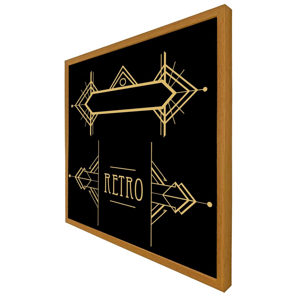 image 1 of Art deco retro (Picture Frame) Black | XL