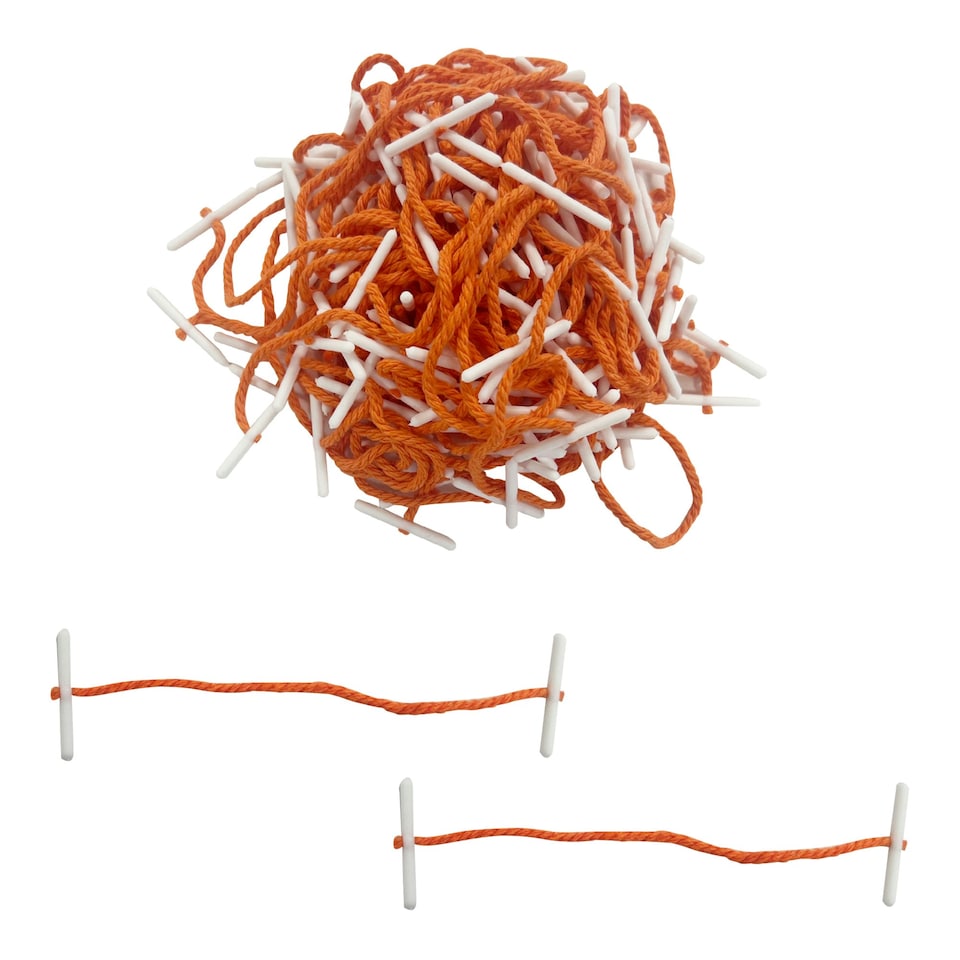 image 1 of Pack of 100 101mm Plastic End Orange Treasury Tags