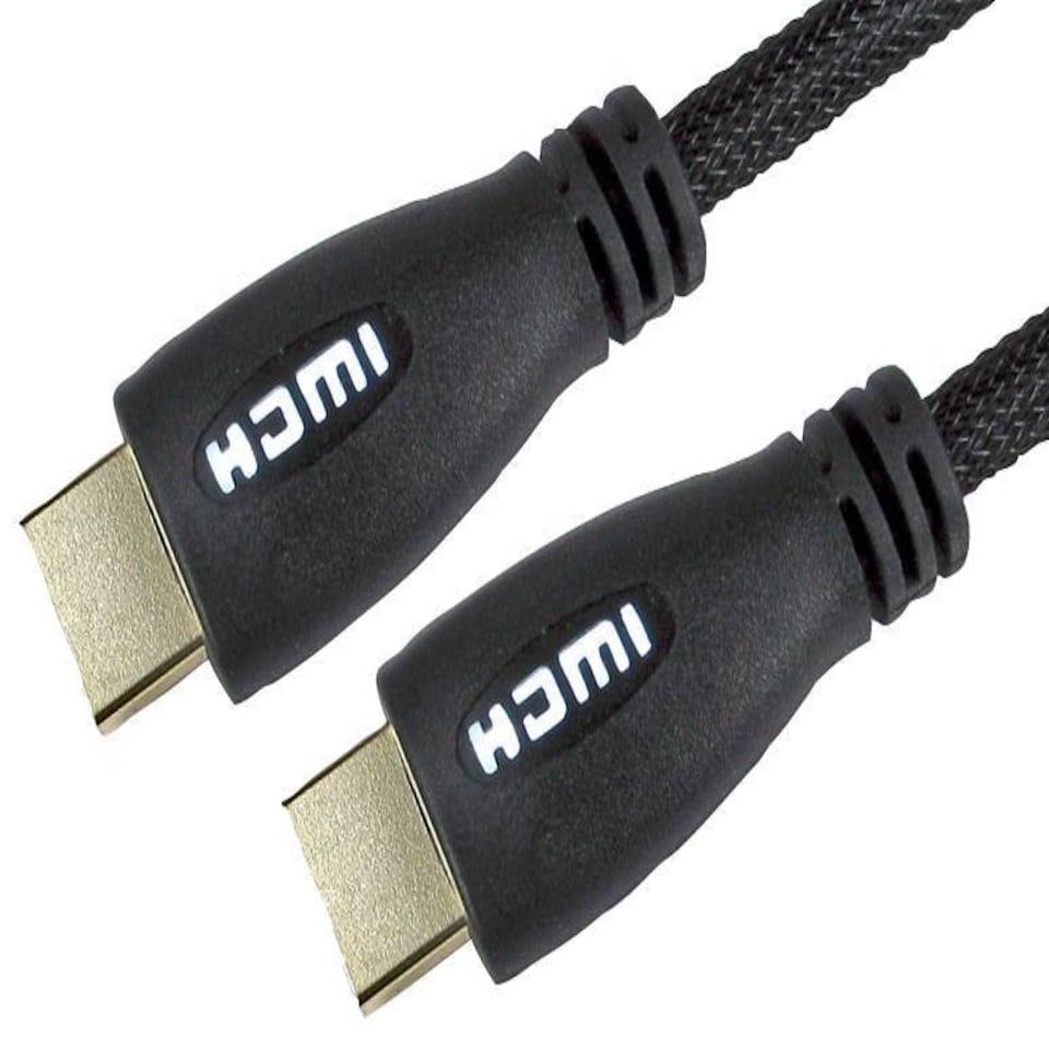 PRO SIGNAL High Speed HDMI Lead Male to Male White LED Display Braided 5m Black