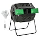 image 1 of Outsunny 160L Outdoor Tumbling Compost Bin with Dual Chamber, Black