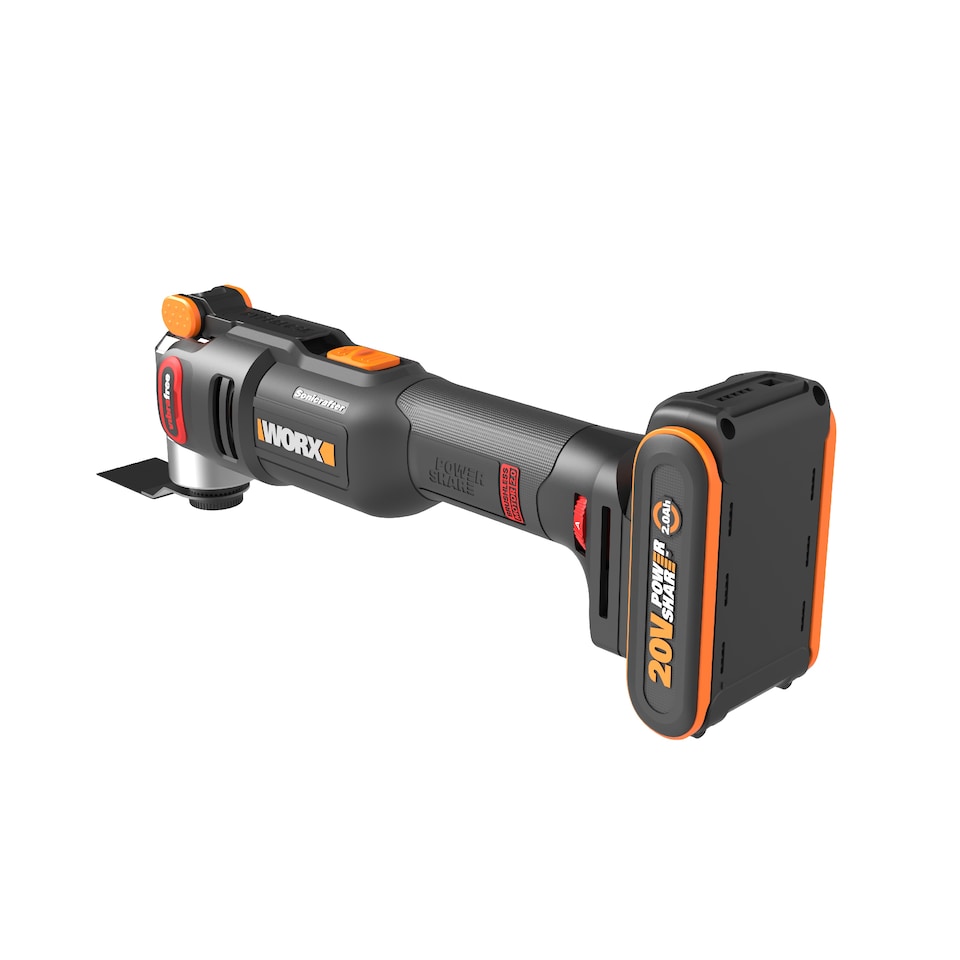 image 1 of WORX Sonicrafter 20V Cordless Brushless Oscillating Multi-Tool with 2.0Ah Battery, Charger & Carry Case WX698