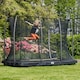 image 2 of 10ft x 7ft Salta Black Rectangular Comfort Edition Inground Trampoline with Enclosure