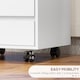 image 4 of HOMCOM Mobile Filing Cabinet with 4 Drawers, Under Desk Storage Cabinet for Home Office, White | White | White