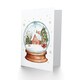 image 2 of Winter Cabin Decorated Trees Snow Globe Blank For Him Or Her Art Xmas Festive Christmas Card