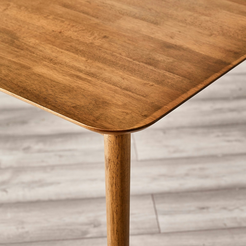 image 1 of Furniturebox Lynton Small Walnut Effect Solid Wood Dining Table