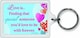 image 2 of I Love You Sentimental Keyring - Birthday Christmas Gift