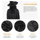 image 2 of Black Hooded Cape Black | One Size