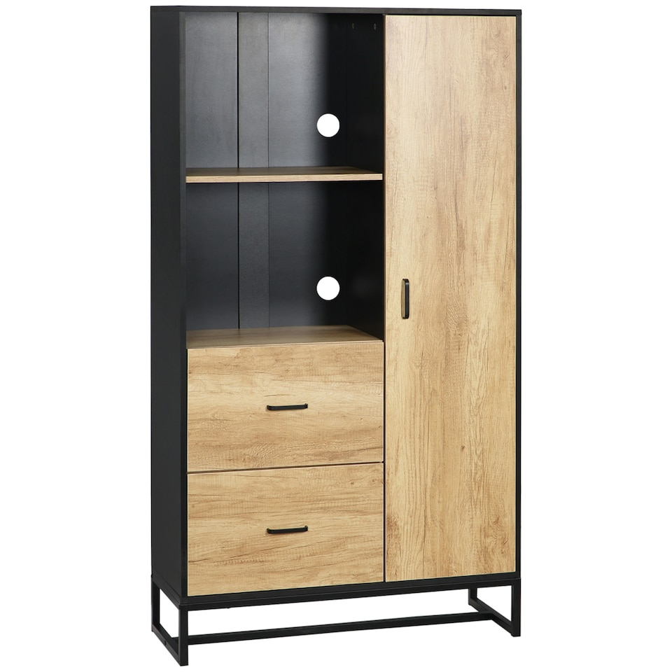 image 1 of HOMCOM Kitchen Storage Cabinet Cupboard w/ Adjustable Shelves