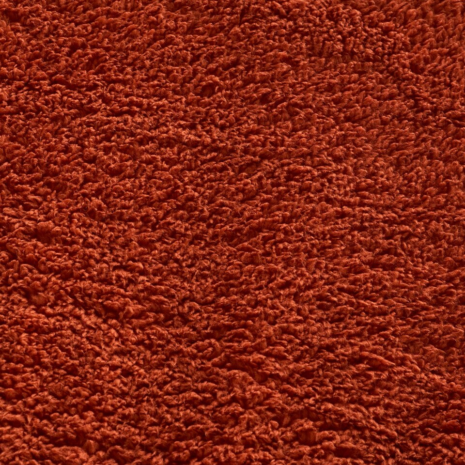 image 1 of OHS Teddy Fleece Soft Cosy Warm Thermal Plush Plump Duvet Cover and Pillowcase Bedding Set | Orange | Rust | Double