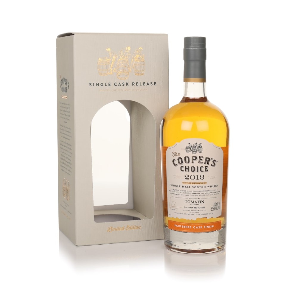 image 1 of Tomatin 9 Year Old 2013 cask 5190 - The Coopers Choice The Vintage Malt Whisky Co. | Clear