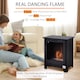 image 3 of HOMCOM Free Standing Bio Ethanol Fireplace Heater with 0.9L Tank for Home Black