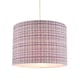 image 2 of Cross Hatch Design Textured Linen Fabric Lamp Shade in Lilac and White Purple