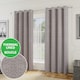 image 1 of Enhanced Living Royale Silver Room Darkening Boucle Readymade Curtains (PAIR) - 90 x 90 inch (229x229cm)