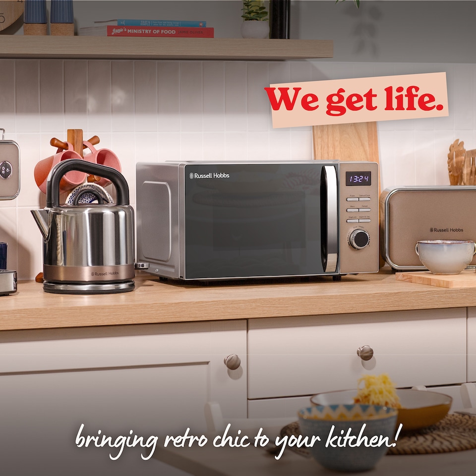 image 1 of Russell Hobbs RHMD832T Titanium Digital Microwave 20L 800W with Defrost Setting