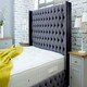 image 2 of Benito Plush King Bed Frame - Steel