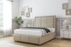 image 3 of Sloomy Lancaster Almond Coniston Divan Bed Base No Drawers With 26 Inch Strutted Headboard & 12 Inch Matching Footboard | Cream | Almond | Super King | 1