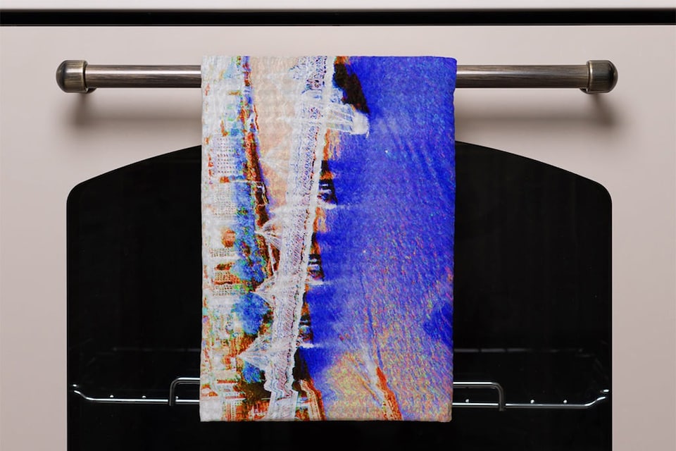 image 1 of LONDON EYE VEIW blue (Kitchen Towel)