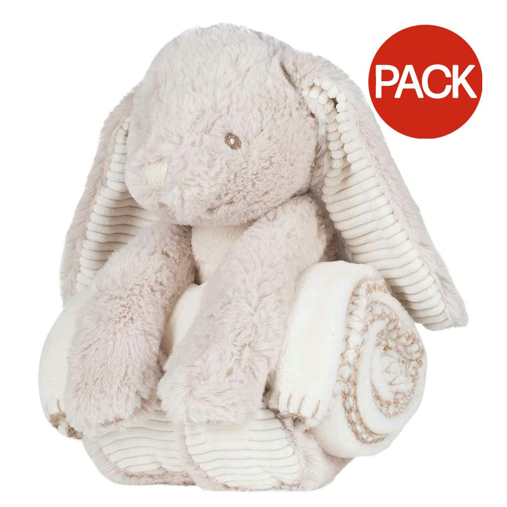 Mumbles Rabbit Plush Toy Set Pack of 2 in Cream | Size: Medium