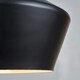image 2 of ValueLights Contemporary Matt Black Flared Angular Ceiling Pendant Light Shade