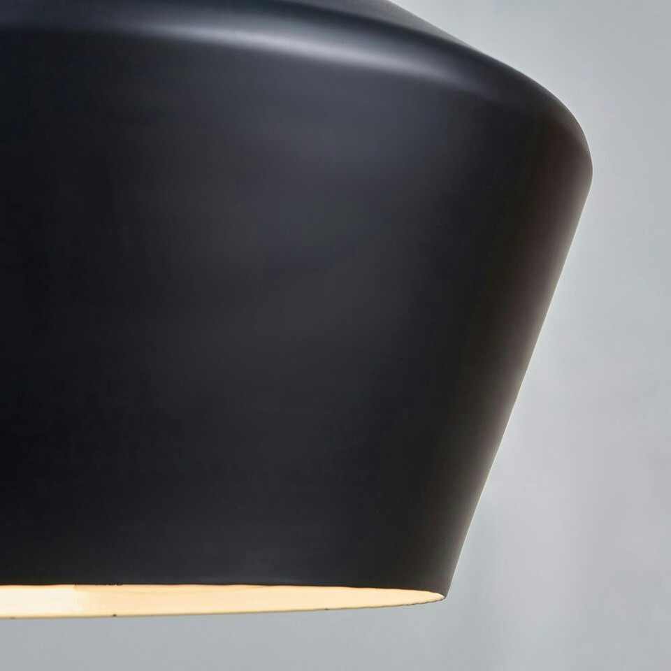 image 1 of ValueLights Contemporary Matt Black Flared Angular Ceiling Pendant Light Shade