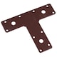 image 6 of T-Shape Bracket Brace Fastener Plate 150 x 90 x 37mm Joist Joiner Mending 5PK