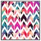 image 3 of Tropical geometric zig zags (Picture Frame) Brown | XL