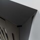 image 4 of JSH Radiator Cover Black Vertical Slat Wood MDF - Large - 152cm (W) x 81.5cm (H) x 19cm (D) | Black