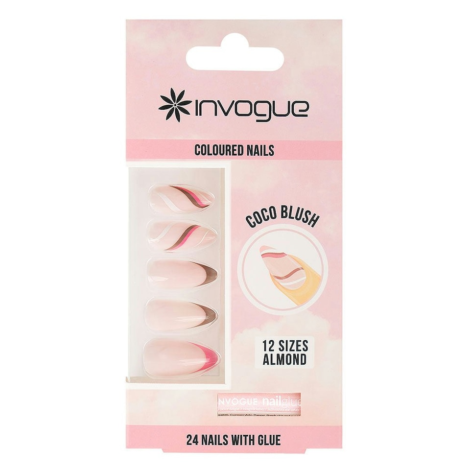 image 1 of Invogue Coco Blush Almond Nails - Pack of 24
