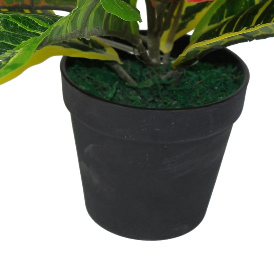 image 1 of 40cm Artificial Codiaeum Multicoloured House Plant