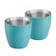image 10 of Set of 2 Stainless Steel Espresso Coffee Cups – 90ml Double Wall Insulated Mini Drinking Mugs Red