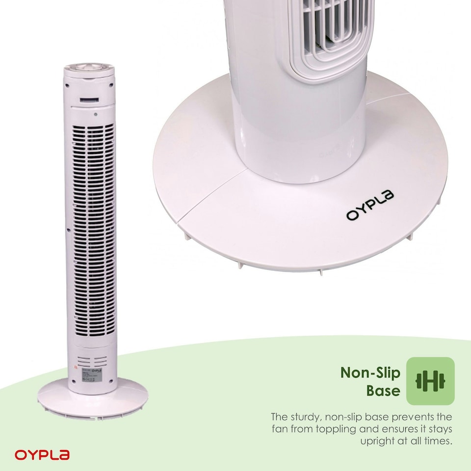 image 1 of Oypla Electrical 30" Free Standing 3-Speed Oscillating Tower Cooling Fan