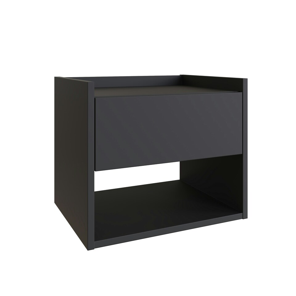 image 1 of GFW Harmony Wall Mounted Pair of Bedside Tables - Anthracite
