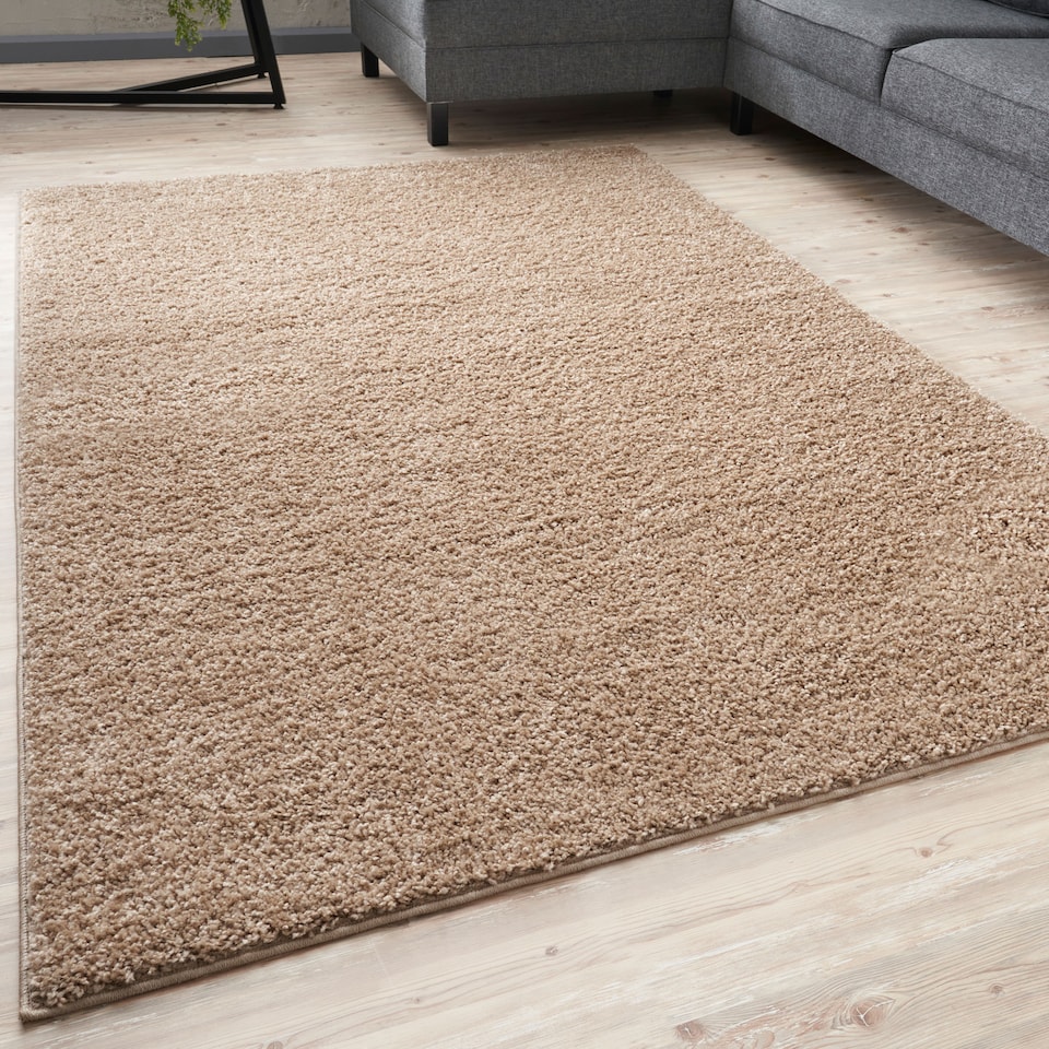 image 1 of The Rugs Myshaggy Collection Plain Soft High Pile Shaggy Floor Rugs and Runners Living Room Bedroom