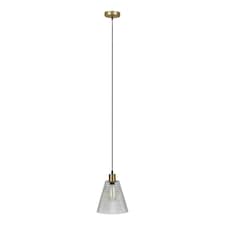 ValueLights MacArthur Brushed Gold Pendant Light and Bulb