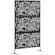 image 1 of Outsunny Decorative Outdoor Divider Privacy Panel with Stand, Bamboo Black 