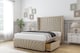 image 4 of Sloomy Rutherford Almond Coniston Divan Bed Base No Drawers With 54 Inch Wingback Headboard & 12 Inch Matching Footboard | Cream | Almond | Double | 1