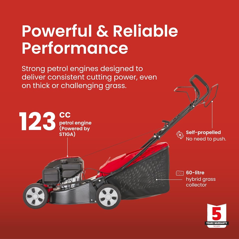 Mountfield SP42 Petrol Lawnmower Self-Propelled 41cm - Tesco Groceries