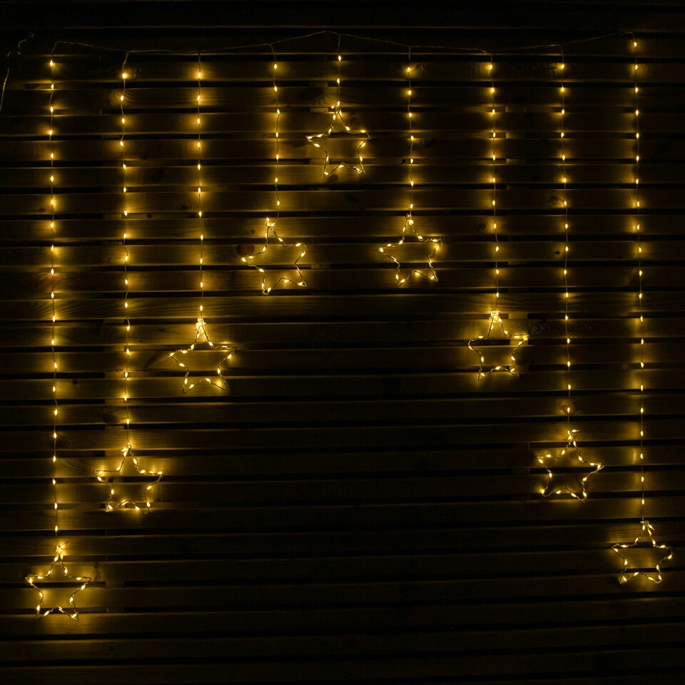 image 1 of 1.2m x 1.2m FlexiBrights Christmas Star Curtain Lights with 258 Warm White LEDs