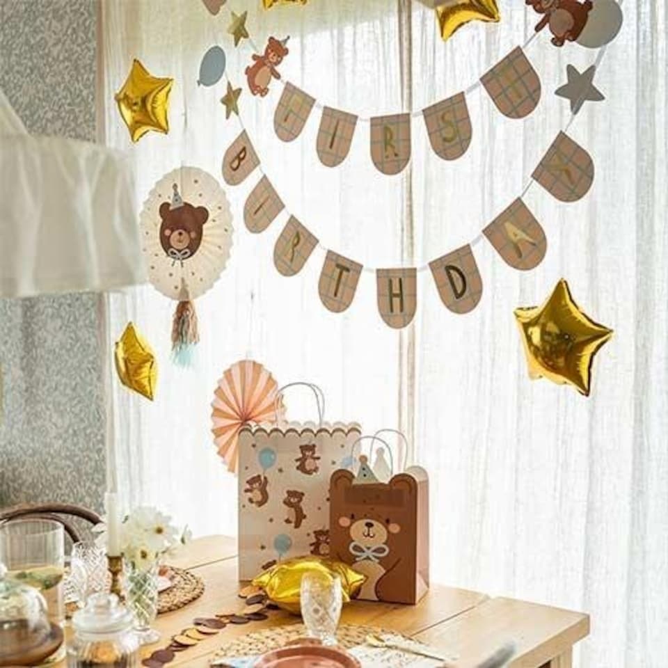 image 1 of Teddy Bear Medium Brown Gift Bag 29cm | Brown | 1