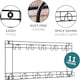 image 6 of 11 Space Tool Rack Hook Wall Mounted Hanger Two Tier Shed Garage Storage Black
