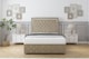 image 2 of Sloomy Sofia Chrome Almond Coniston Divan Bed Base 4 Drawers With 26 Inch Strutted Headboard & 12 Inch Matching Footboard | Cream | Almond | Double | 1