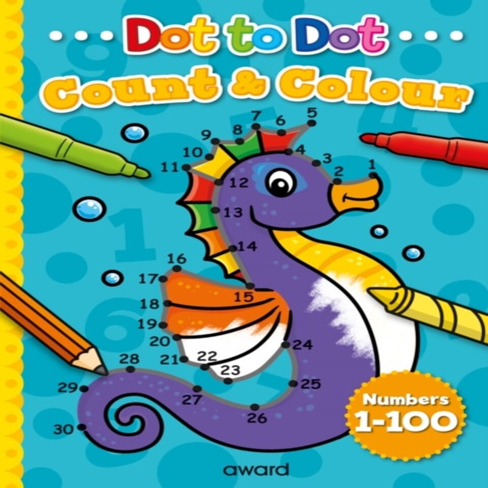 Dot To Dot Count And Colour 1 To 100