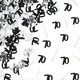 image 1 of 2 x 14g 70th Black Happy Birthday Confetti