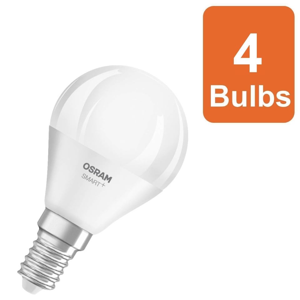 image 1 of Osram Smart+ Matter E14 Classic P40 Tunable White Light Bulb 4.9W 4 Pack