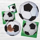 image 2 of Pack of 8 3D Football Soccer Round 7" Dessert Plates